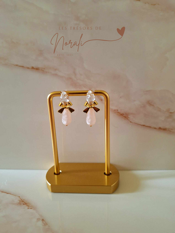 Boucles d'oreille LILOU Rose