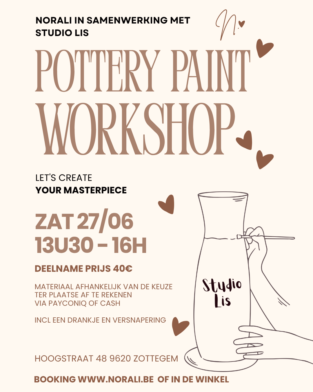 Workshop Pottery Painting 27/06