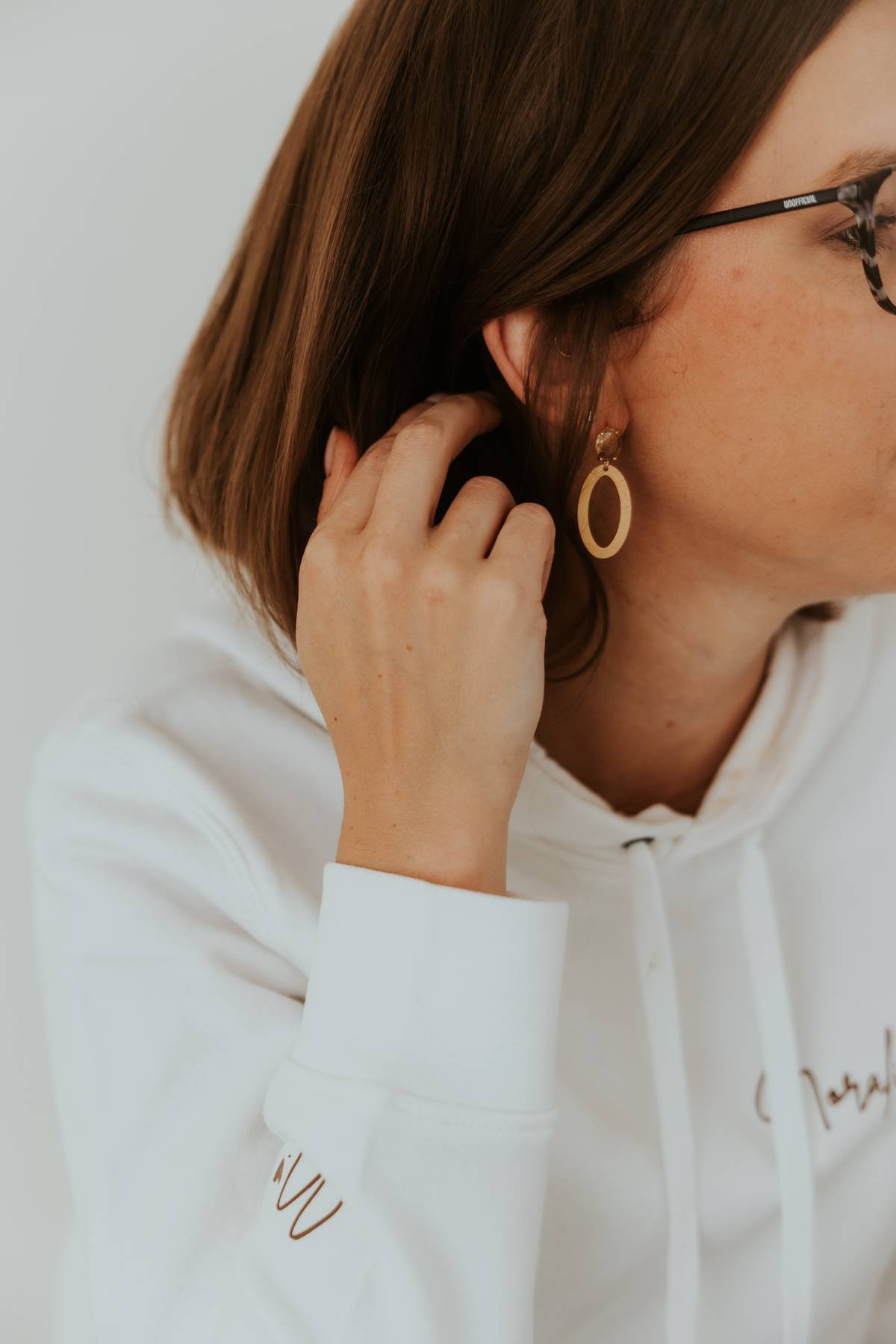 Small oval earrings gold (#colors)