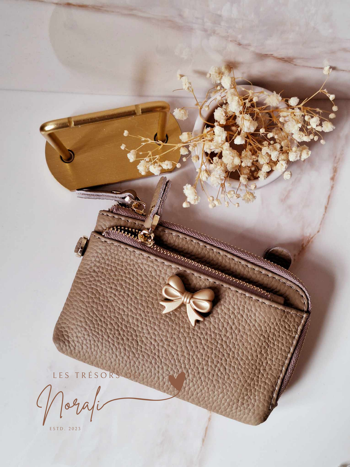 Portefeuille BOWTIQUE - Abricot