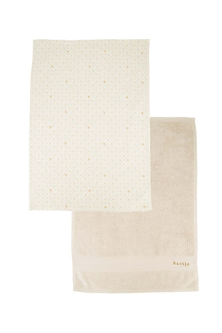 Keukenset hartjes wit/zand