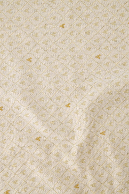 Placemat hartjes wit/zand/goud