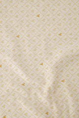 Placemat hartjes wit/zand/goud