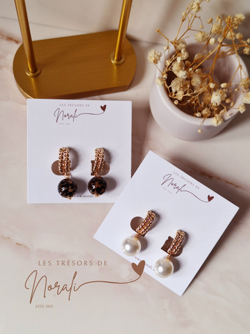 Oorbel parel crochet