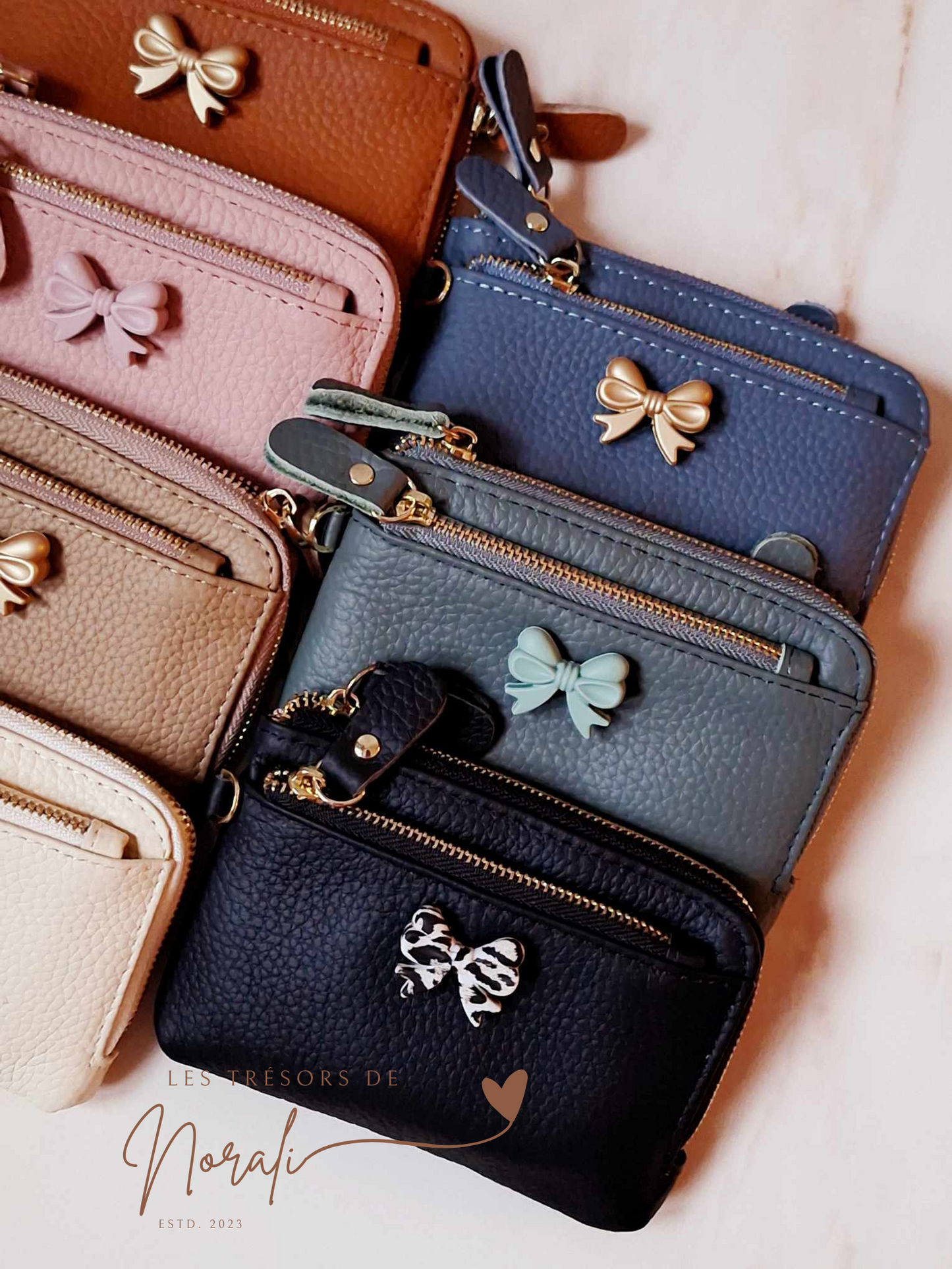 Portefeuille BOWTIQUE - Abricot