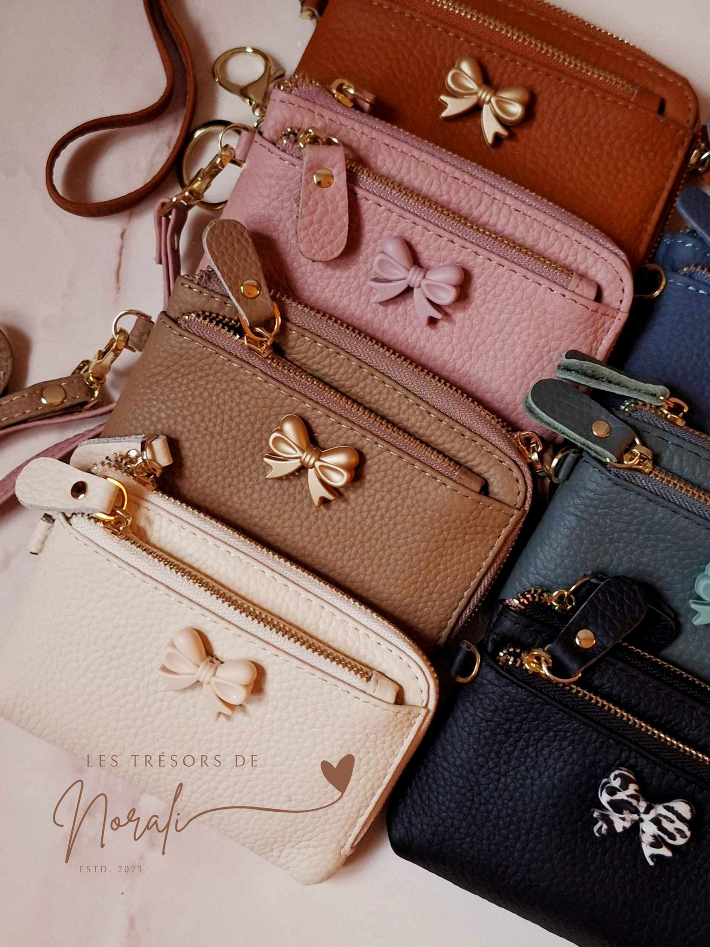 Portefeuille BOWTIQUE - Abricot