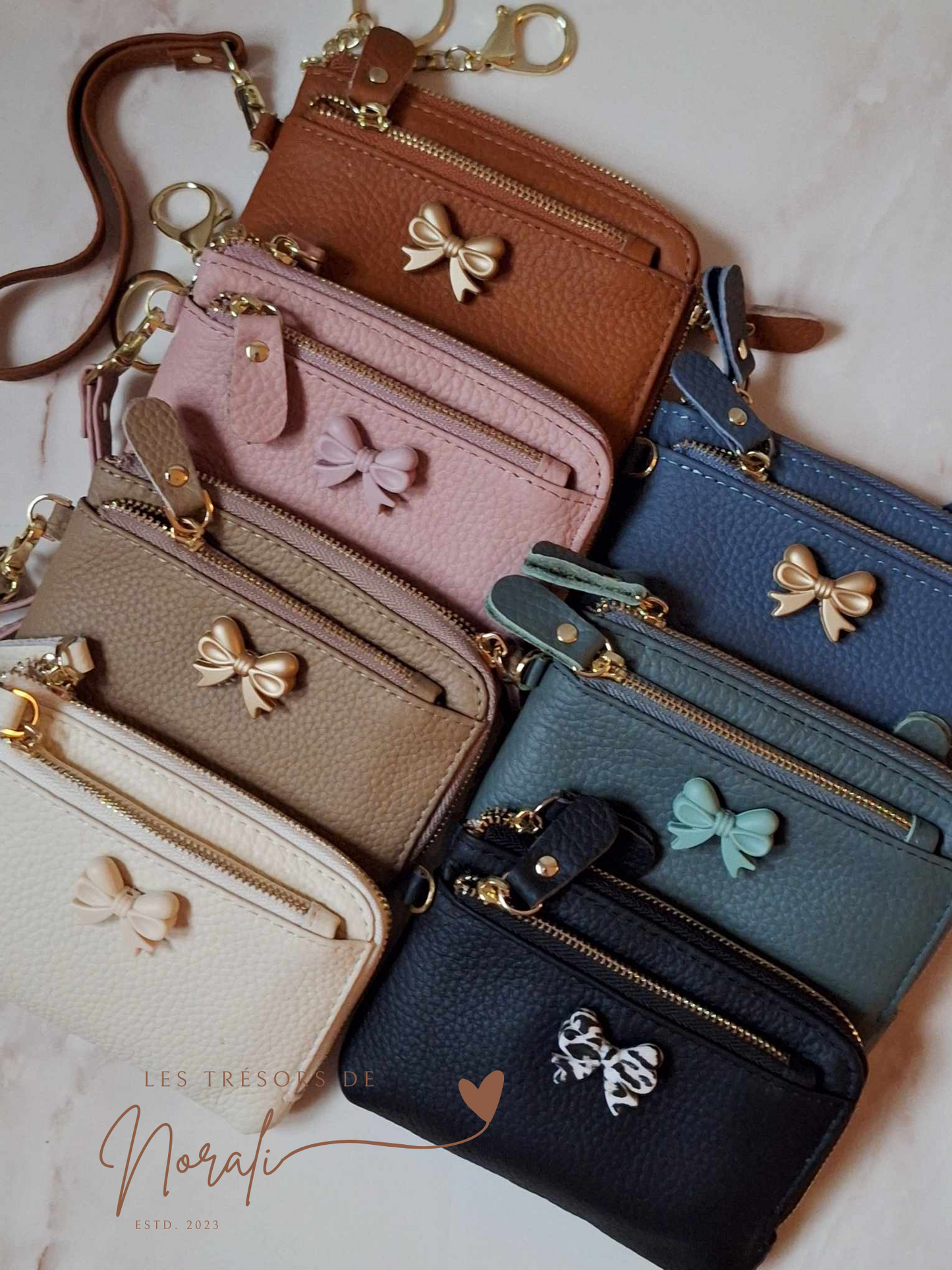 Portefeuille BOWTIQUE - Abricot