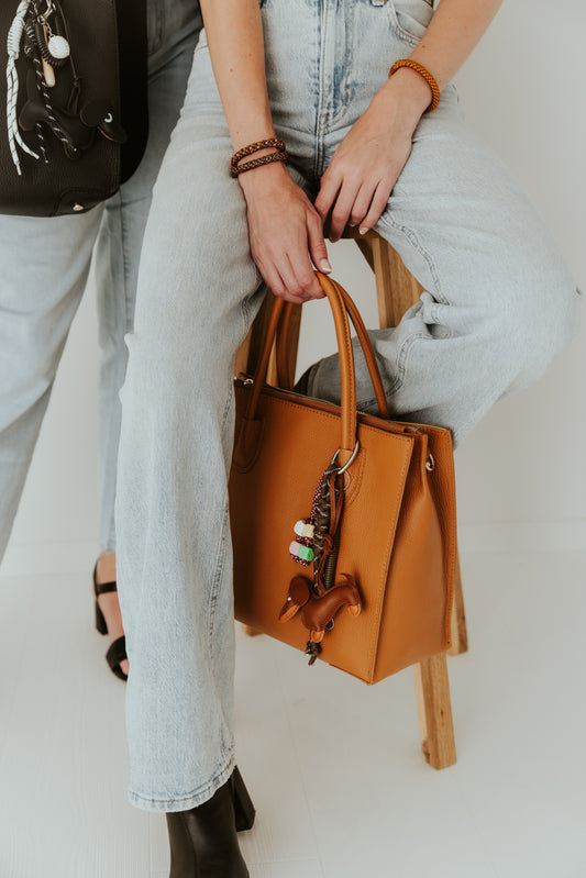 Handtas Carré cognac