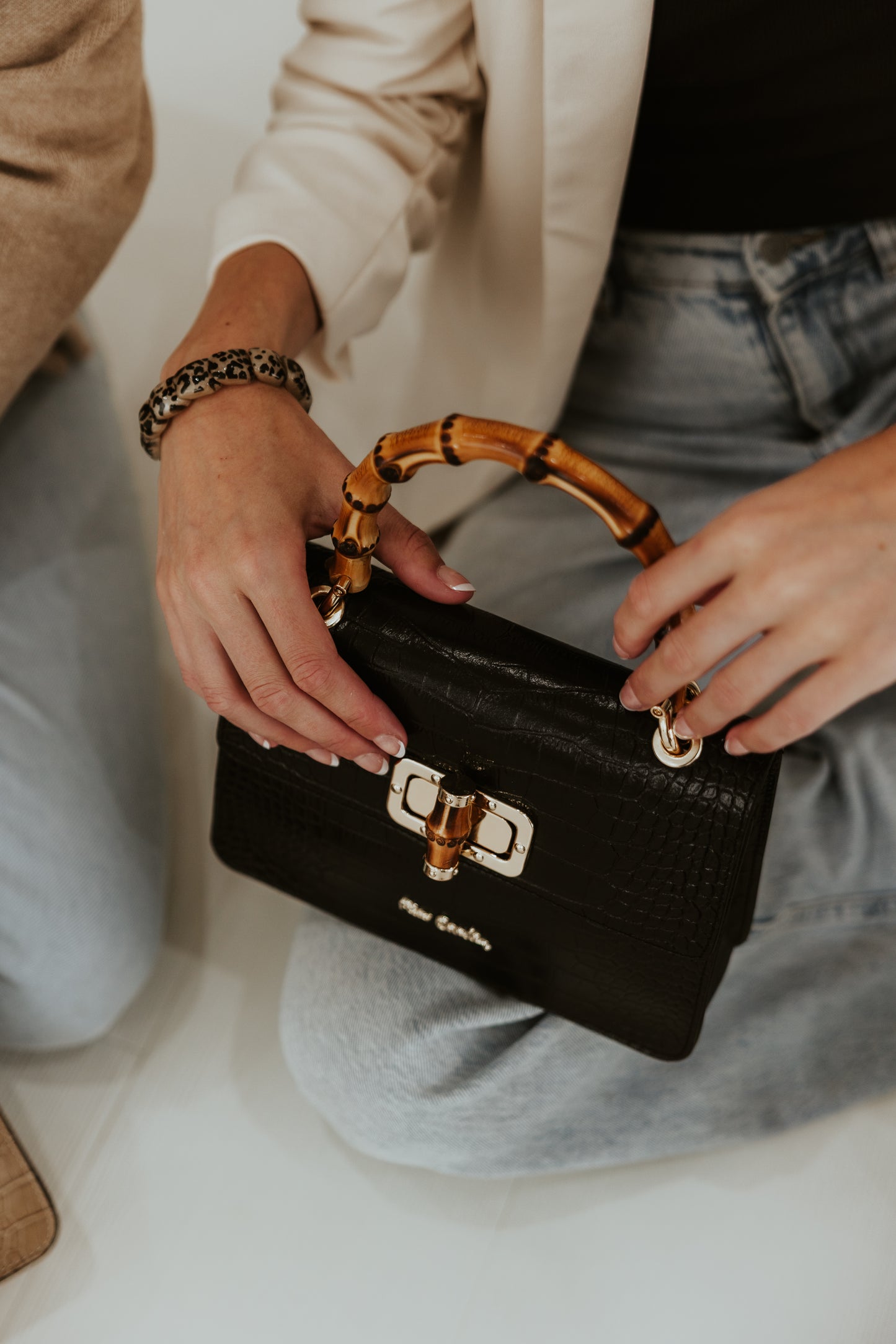 Bamboo Handle Bag Cocco (#colors)