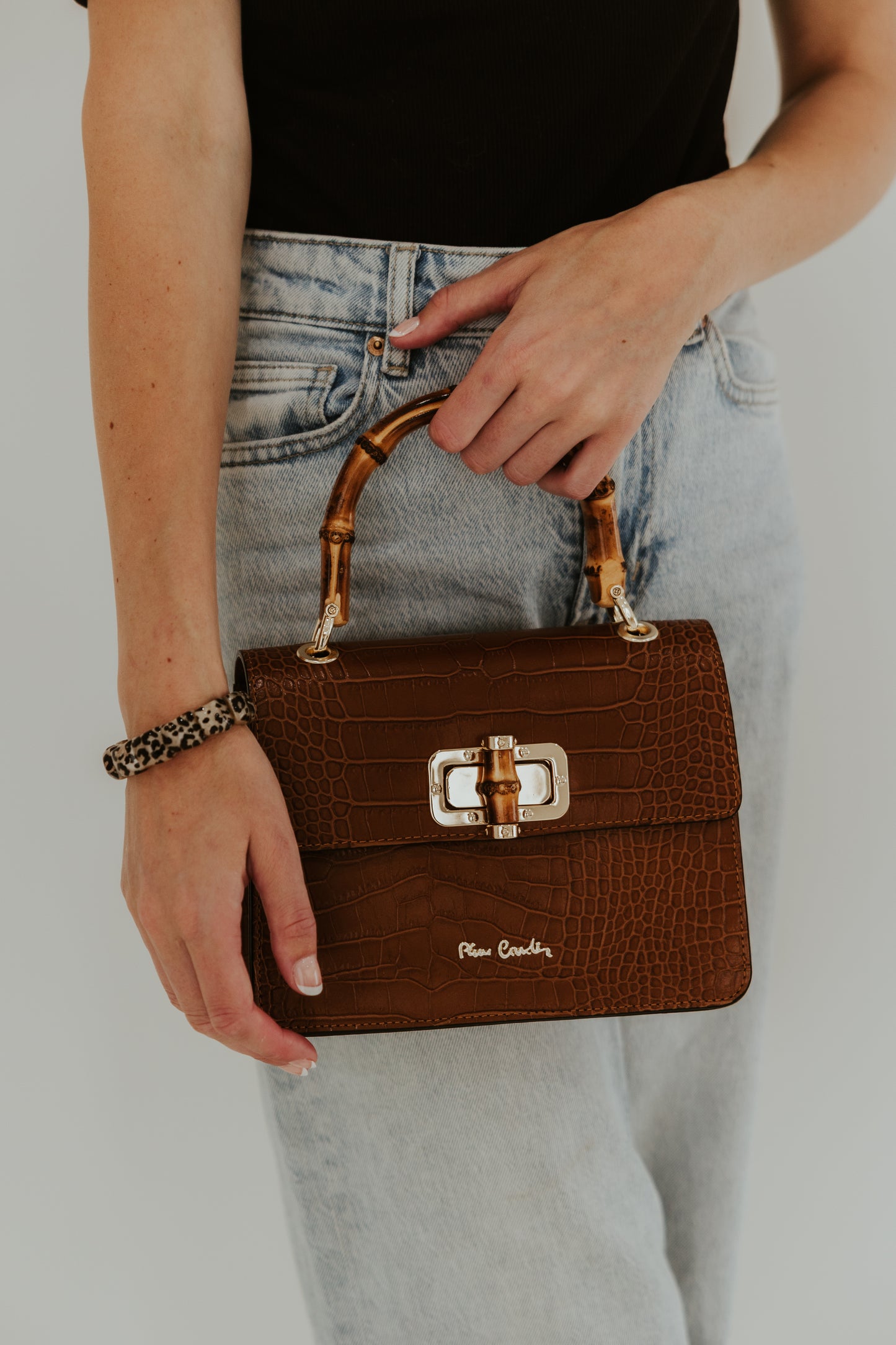 Bamboo Handle Bag Cocco (#colors)