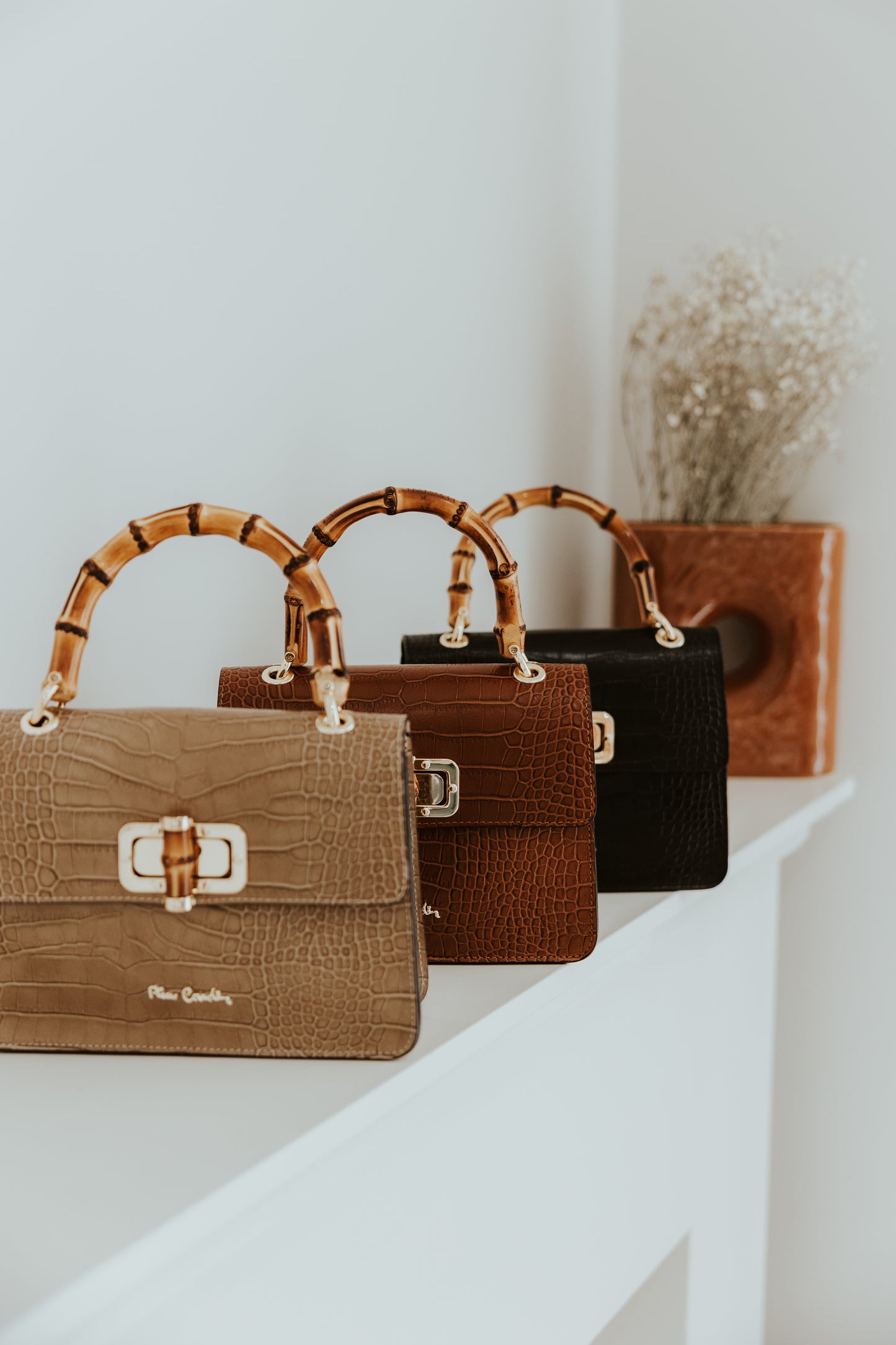 Bamboo Handle Bag Cocco (#colors)