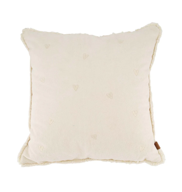 Kussen velvet hartjes