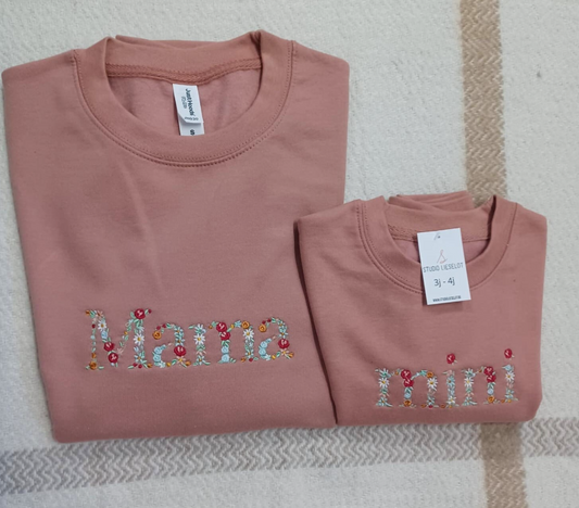 Sweater Bloemen Mini Groen