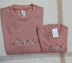 Sweater Bloemen Mini Roze