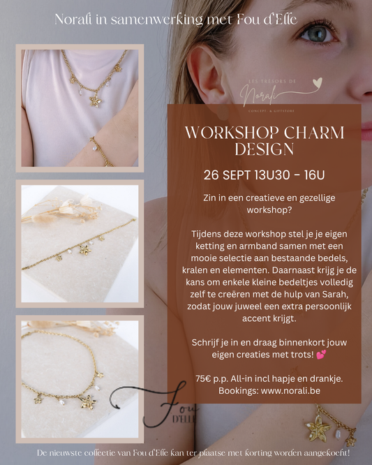 Workshop Charm Design - Fou d'Elle - 26 sept 13u30 - 16u