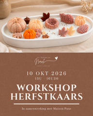 Workshop Herfstkaars - Maison Puur - 10 oktober 2026 13u - 16u30